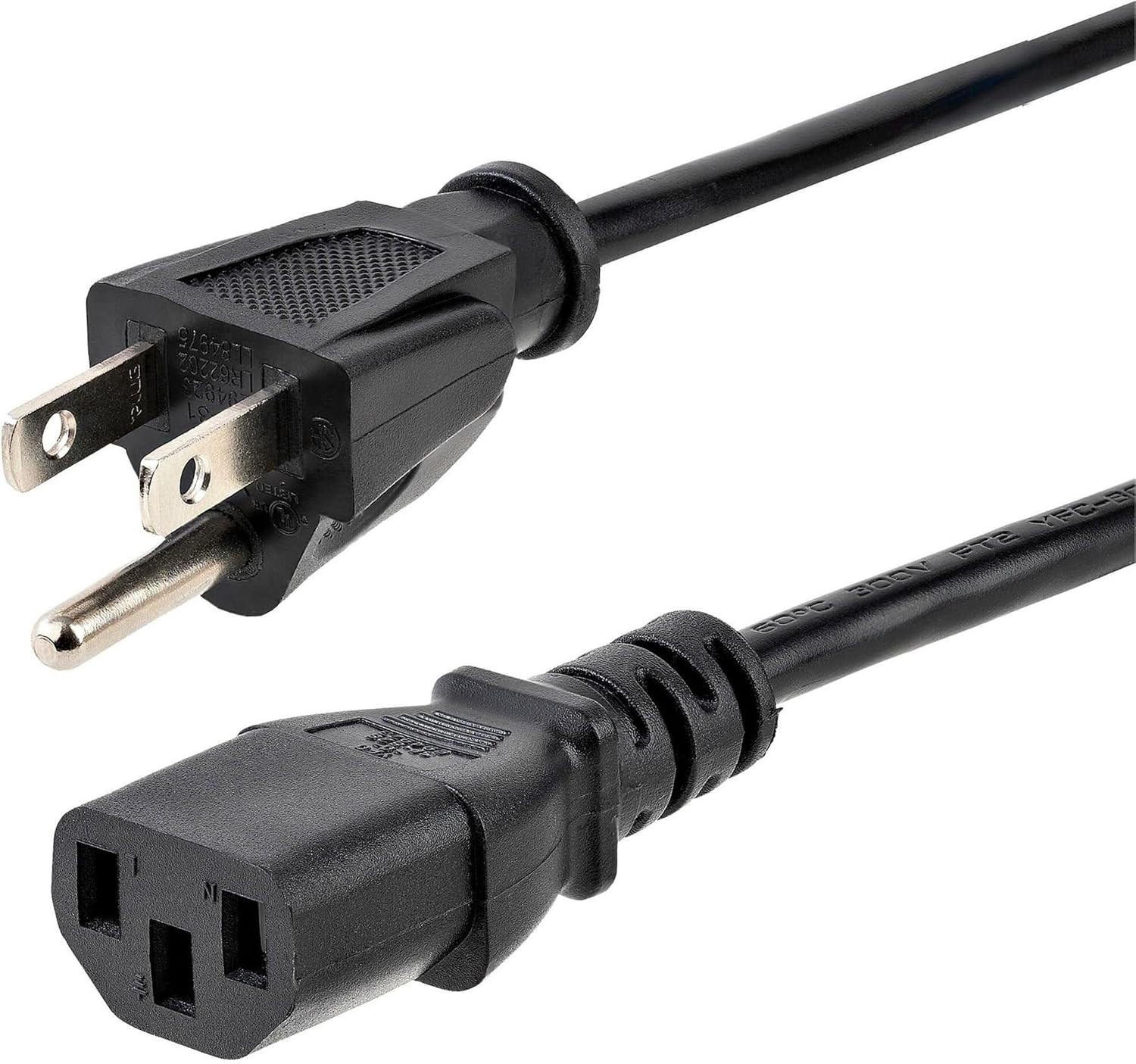 Versatile 15ft Power Supply Cable - 10A 125V for Printers, Monitors & PCs