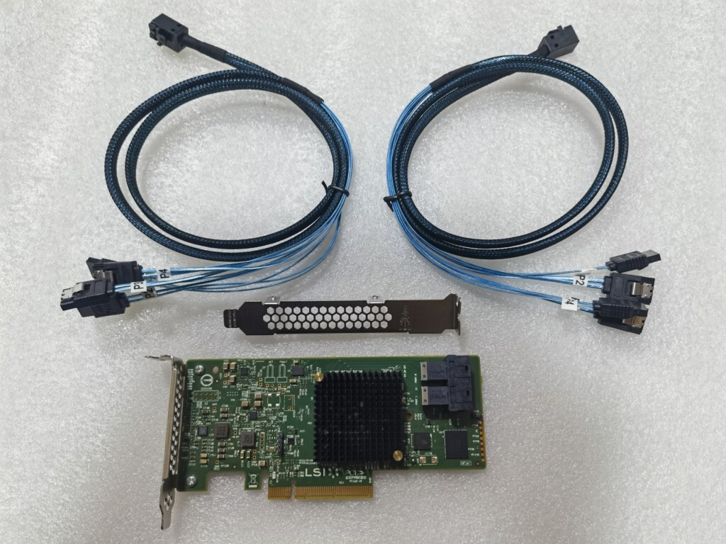 LSI 3.0 SATA /SAS  SAS 12Gb/s  9300-8i HBA controller + 2PCS 8643-4SATA 1M