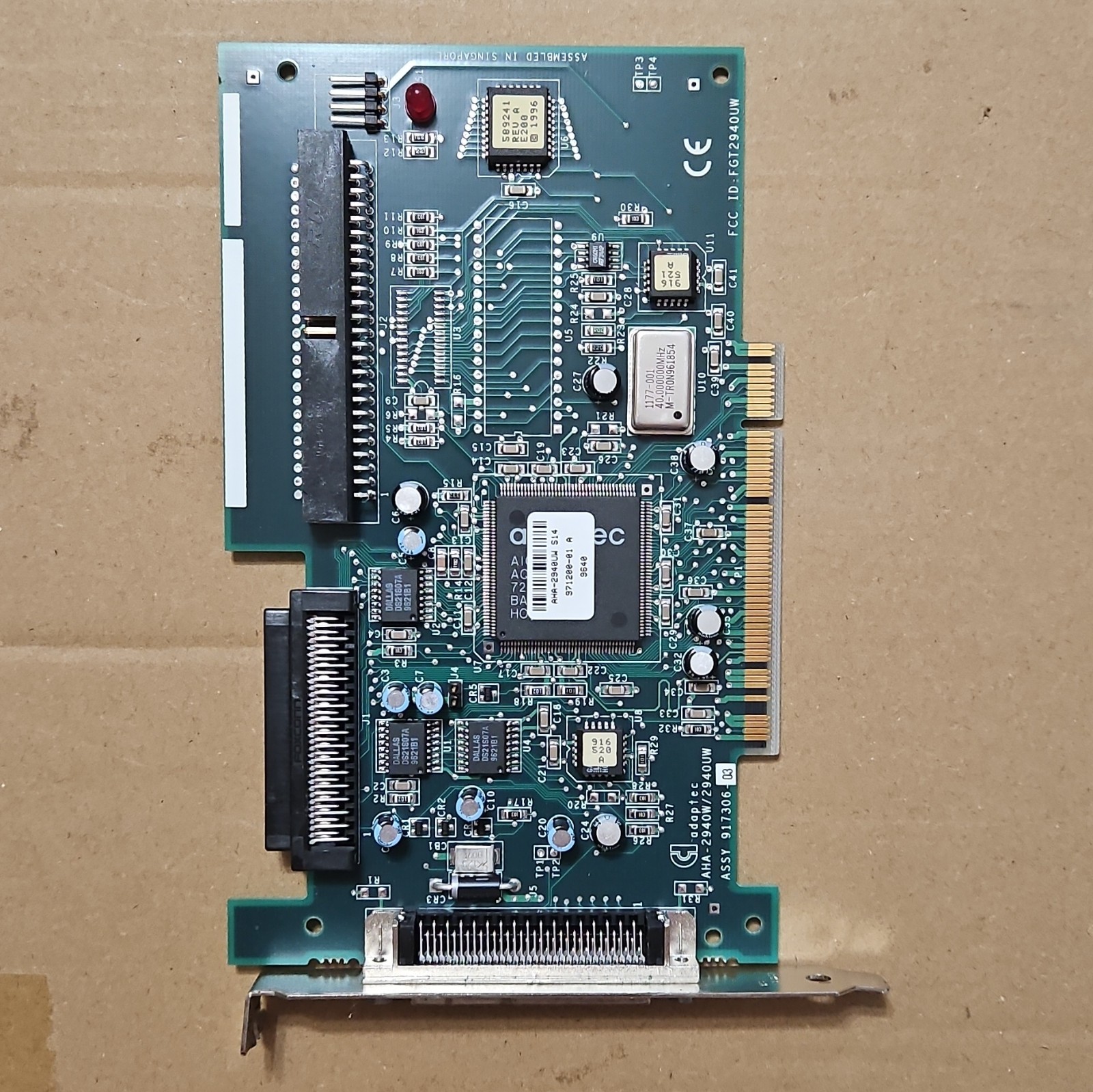 Genuine Adaptic AHA-2940W 2940UW Ultra-Wide SCSI PCI Controller Card
