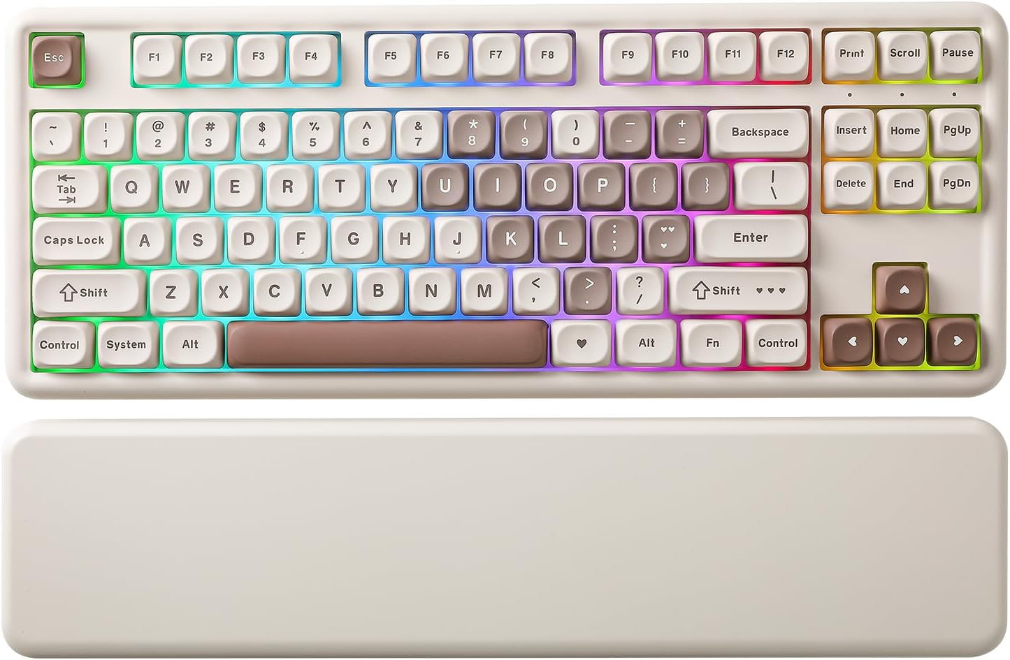 B87 TKL Wireless Mechanical Keyboard | QMK/VIA, Wrist Rest
