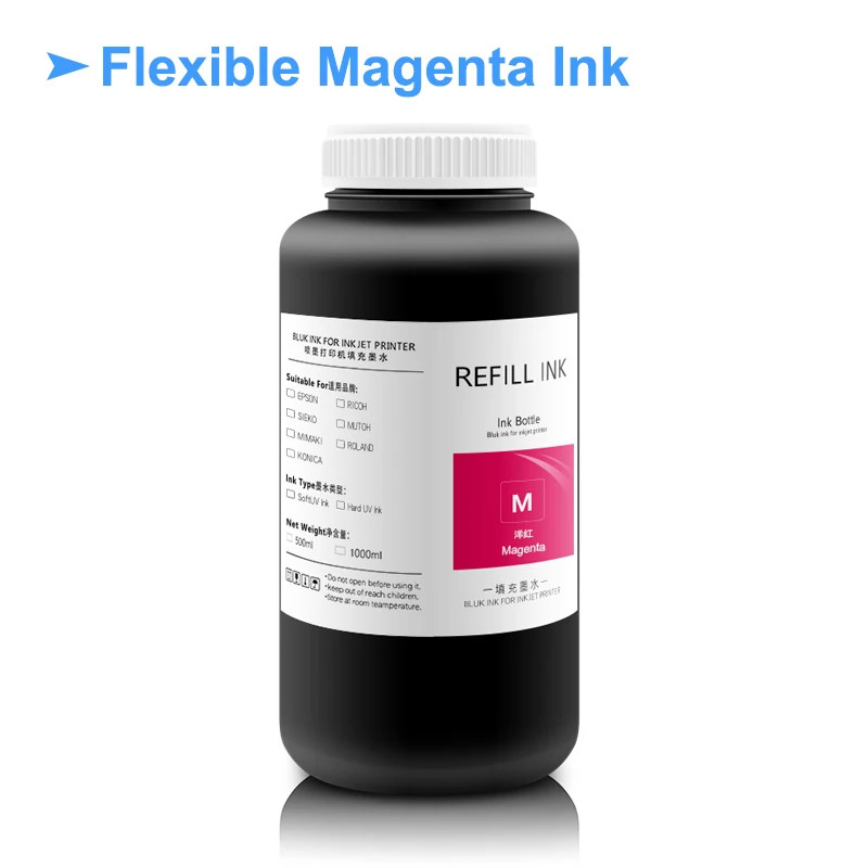 1000ML LED Curable UV Ink For Ricoh Gen3-Gen6 Gen4L Gen5i Gen5S G3-G6 Printhead