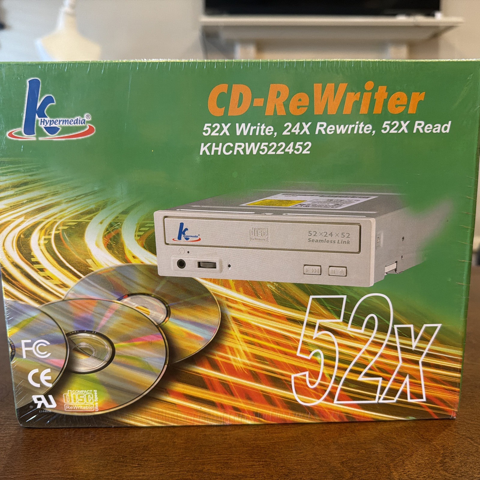 K Hypermedia 52X CD-ReWriter Internal CD-RW Desktop Computer NEW Sealed P37