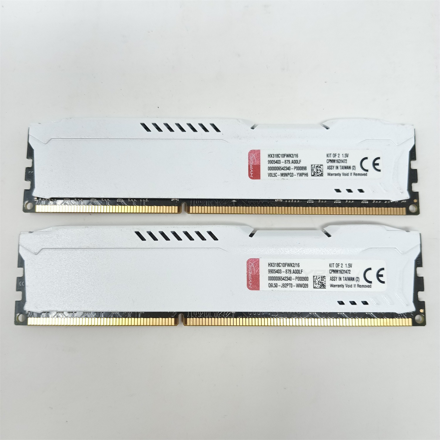 HyperX Fury 16GB (2x8GB) DDR3 1866MHz Desktop RAM White HX318C10FWK2/16