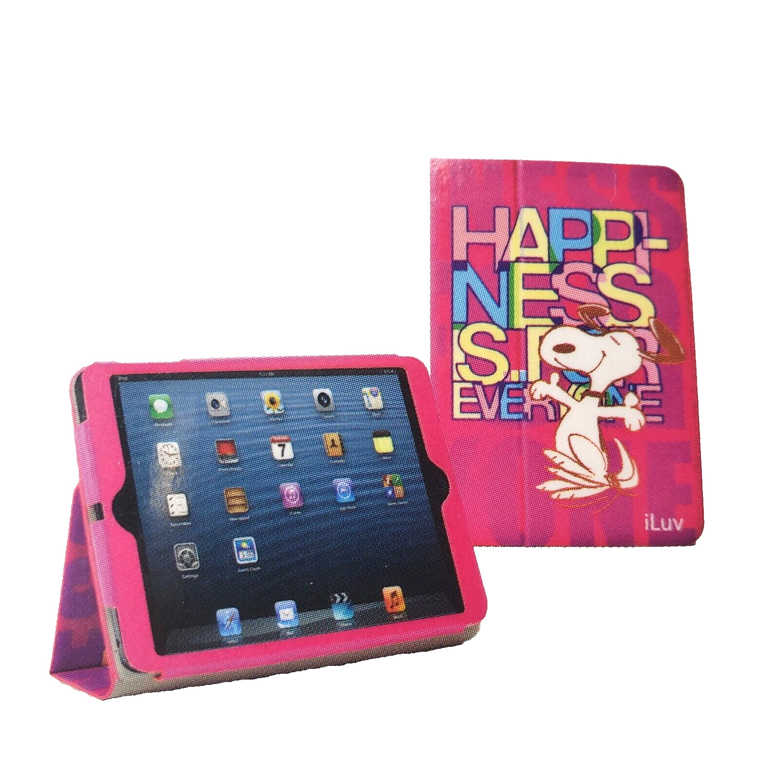 NEW Snoopy iPad Mini Portfolio Case & Stand 'Happiness Is For Everyone'