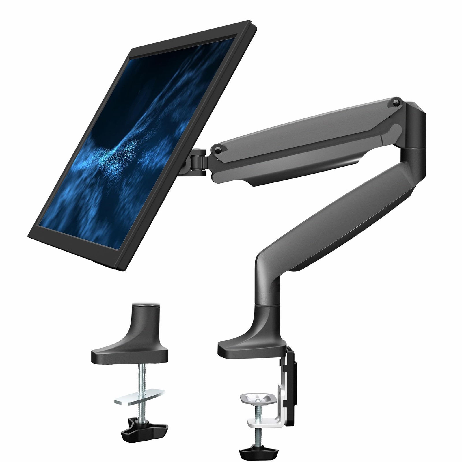 VIVO Premium Aluminum Height Adjustable Single Monitor Articulating Desk Moun...