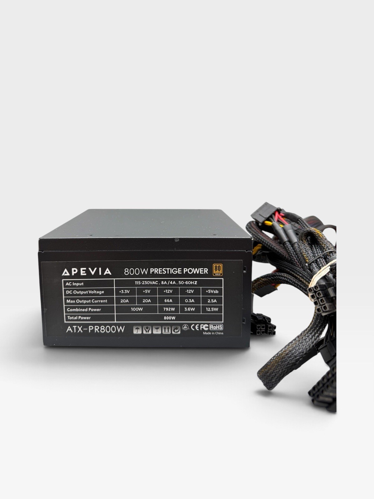 Apevia ATX-PR800W PSU Power Supply 800W Prestige Power 80 plus Gold