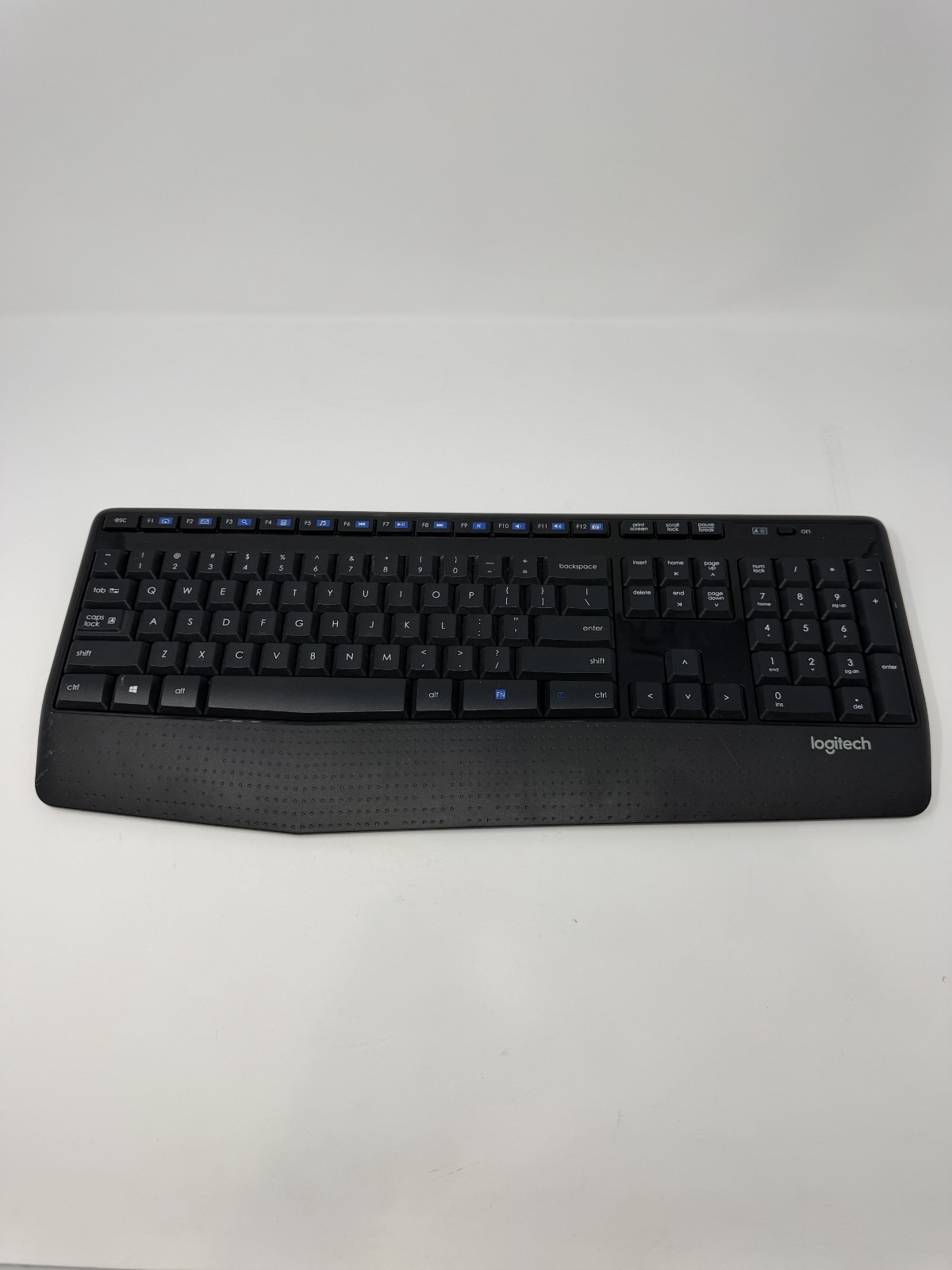 Logitech K345 Wireless Full Sized Keyboard w/ Palm Rest Black (No USB receiver)