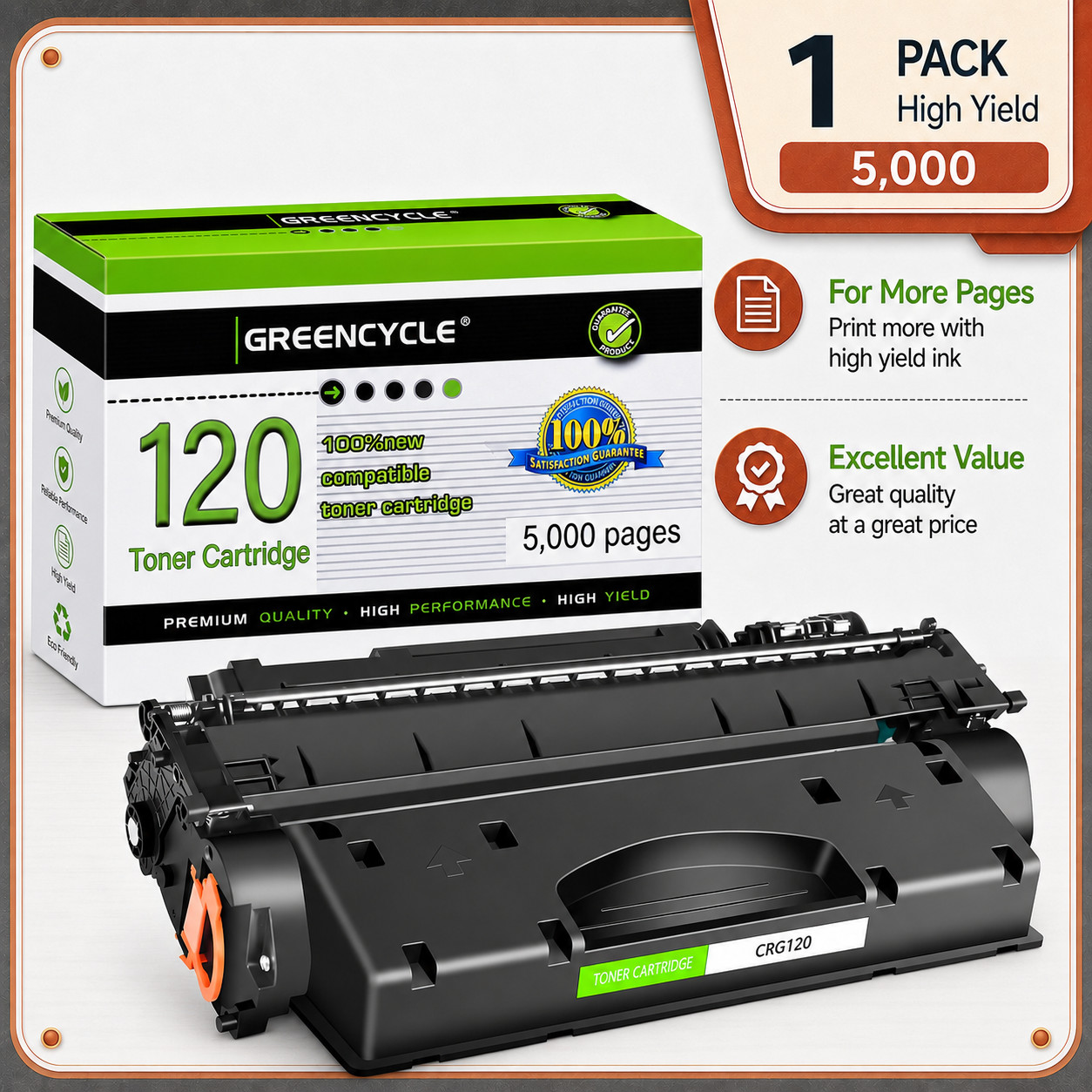 1PK CRG120 C120 2617B001AA Toner For Canon ImageClass D1120 D1150 D1320 D1380