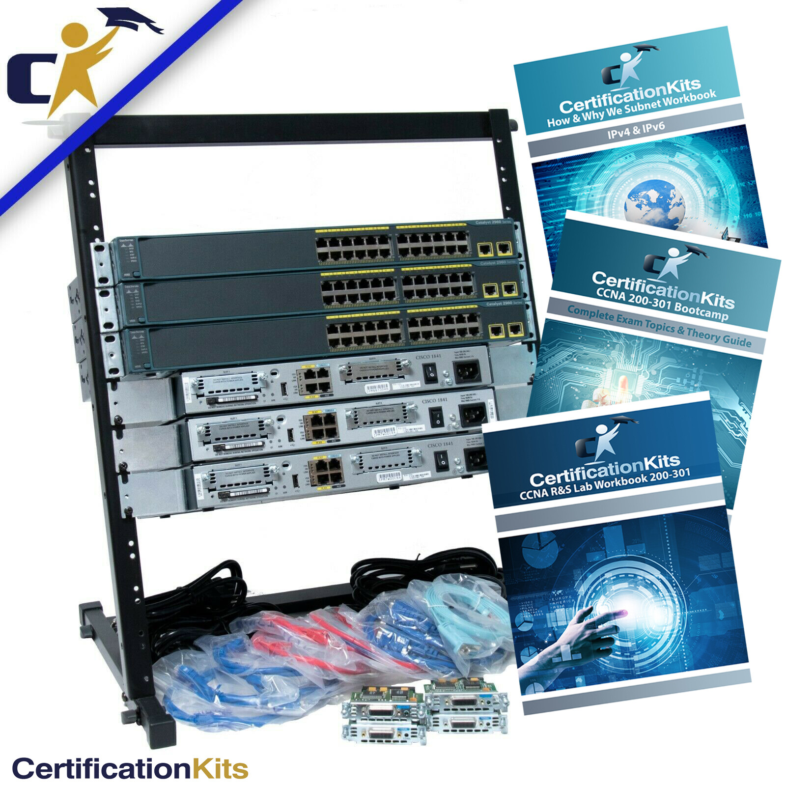 Cisco CCNA 200-301 Standard Lab Kit IOS 15*Rack & 1 Yr Wty