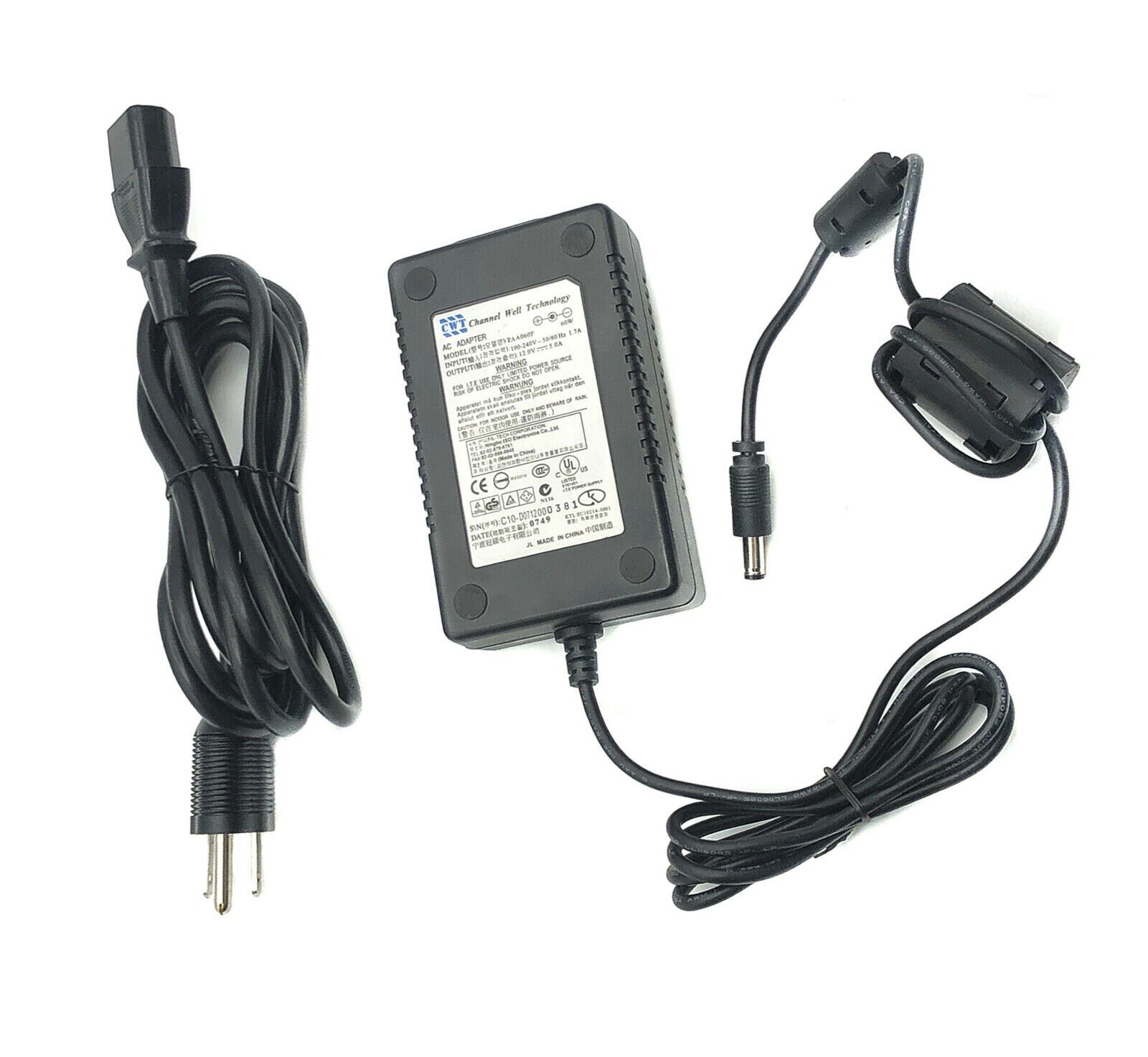 Original CWT AC Adapter 12V 5A for Primera LX910 LX2000 Color Label Printer OEM