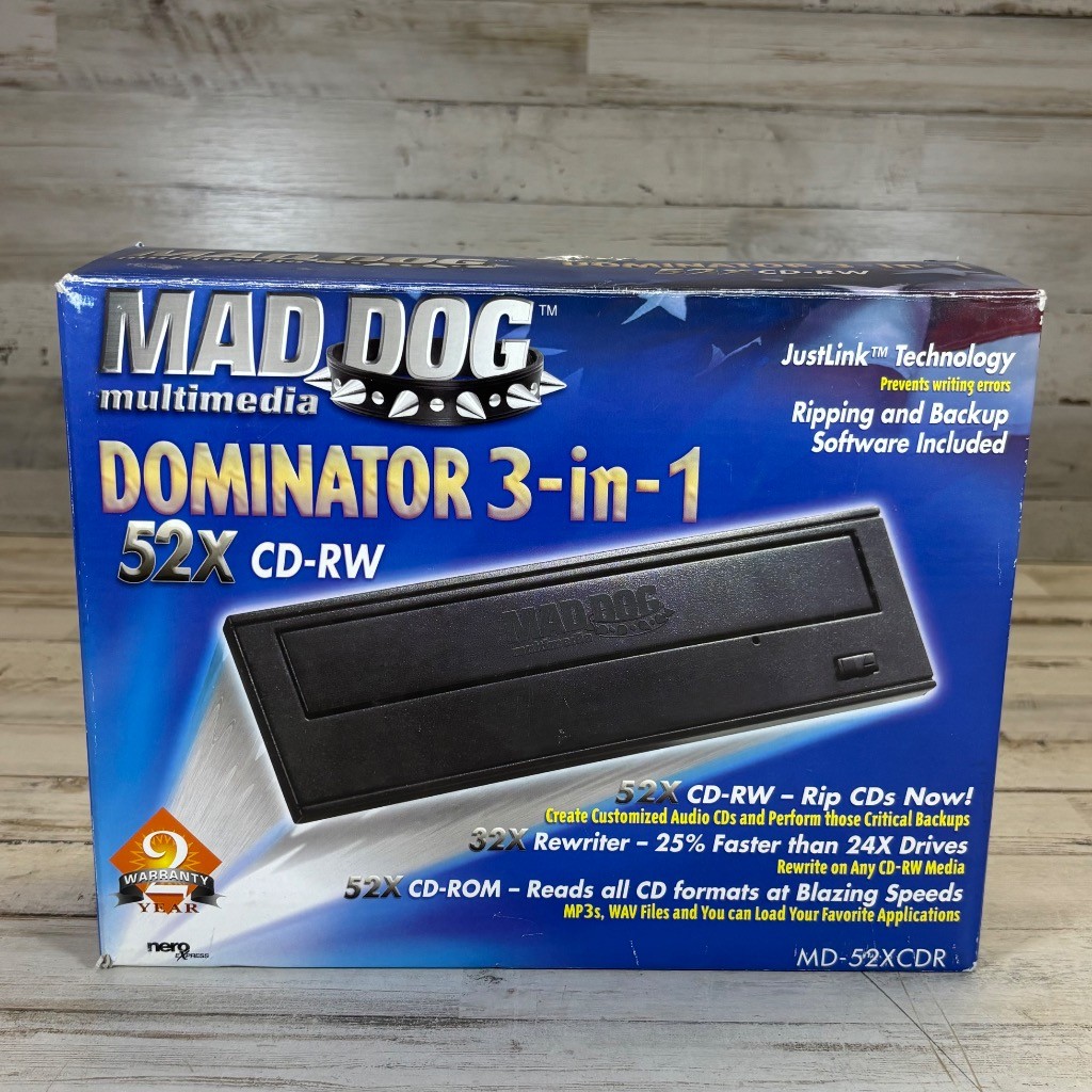 Mad Dog Multimedia Dominator 3-in-1 52X CD-RW Drive MD-52XCDR IDE Boxed