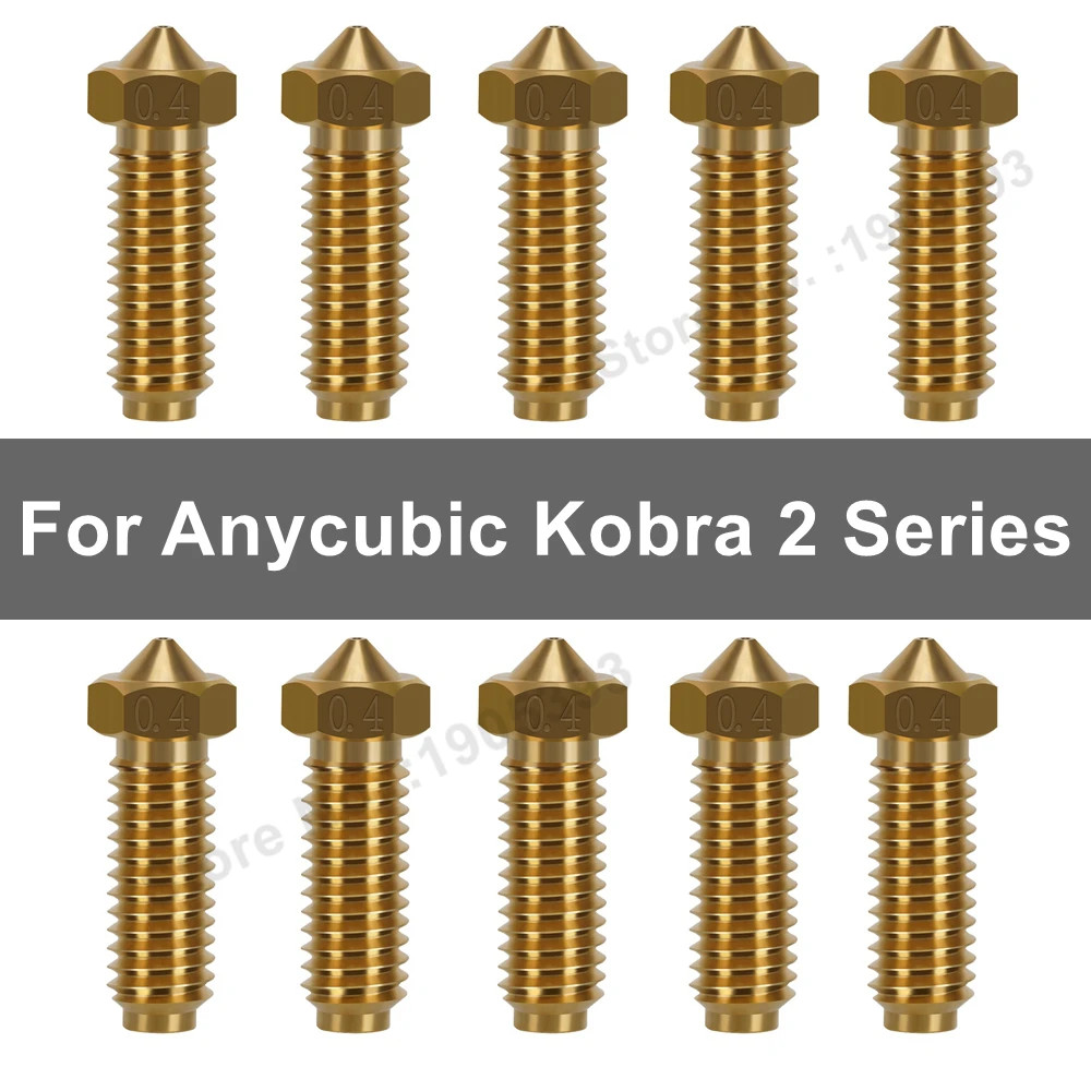 1~10Pcs Brass 0.4Mm 3D Printer Nozzle for Anycubic Kobra 2, Wholesale Nozzles fo