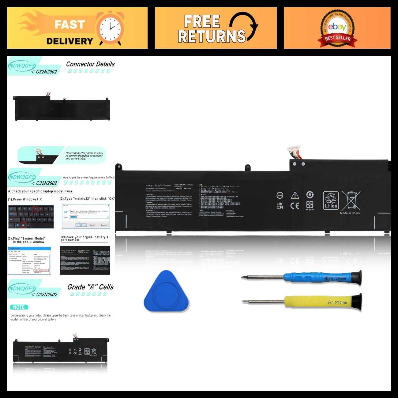 High-Performance Laptop Battery Replacement for Asus ZenBook Pro & Flip 15 UX Se