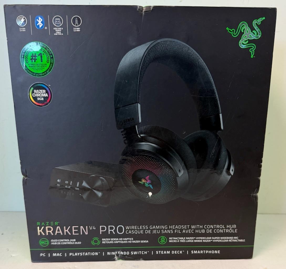 Razer Kraken V4 Pro Wireless Gaming Headset for Multi-Platform w/Control Hub