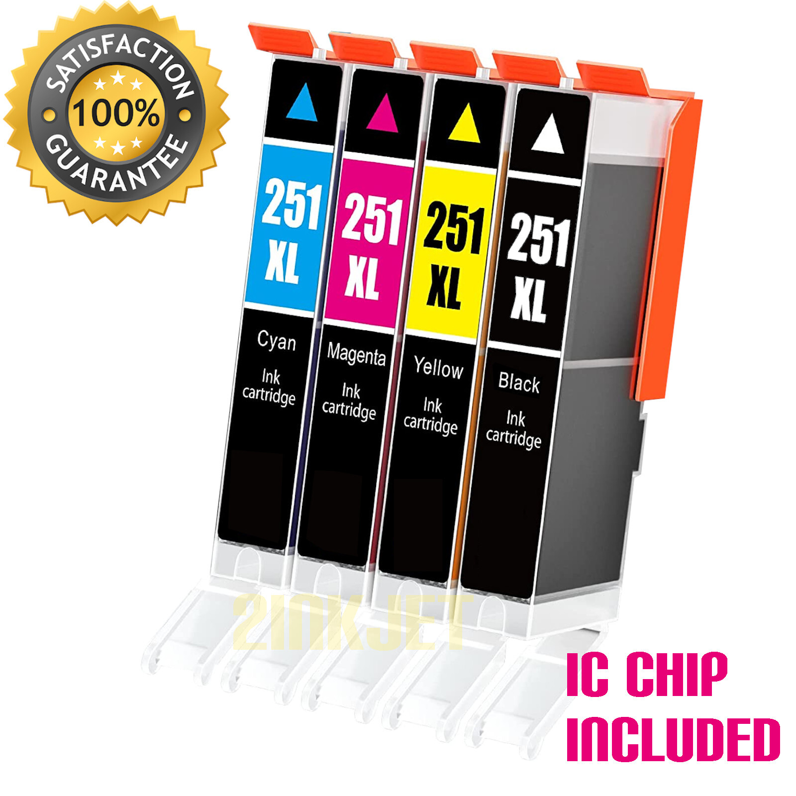 4 Pack CLI-251XL Ink Cartridges For Canon PIXMA MX922 IP8720 MG7520 MX722 MG6620