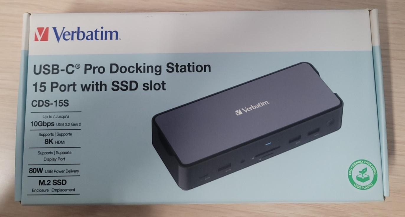 Verbatim USB-C Pro SSD Enclosure Universal 15-in-1 Docking Station 32173