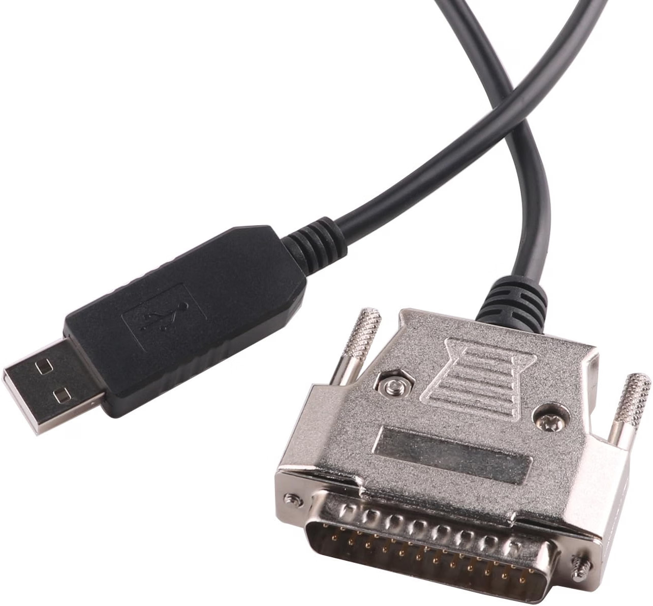 USB to DB25 RS232 Serial Adapter Converter Cable Null Modem FTDI Driver... 