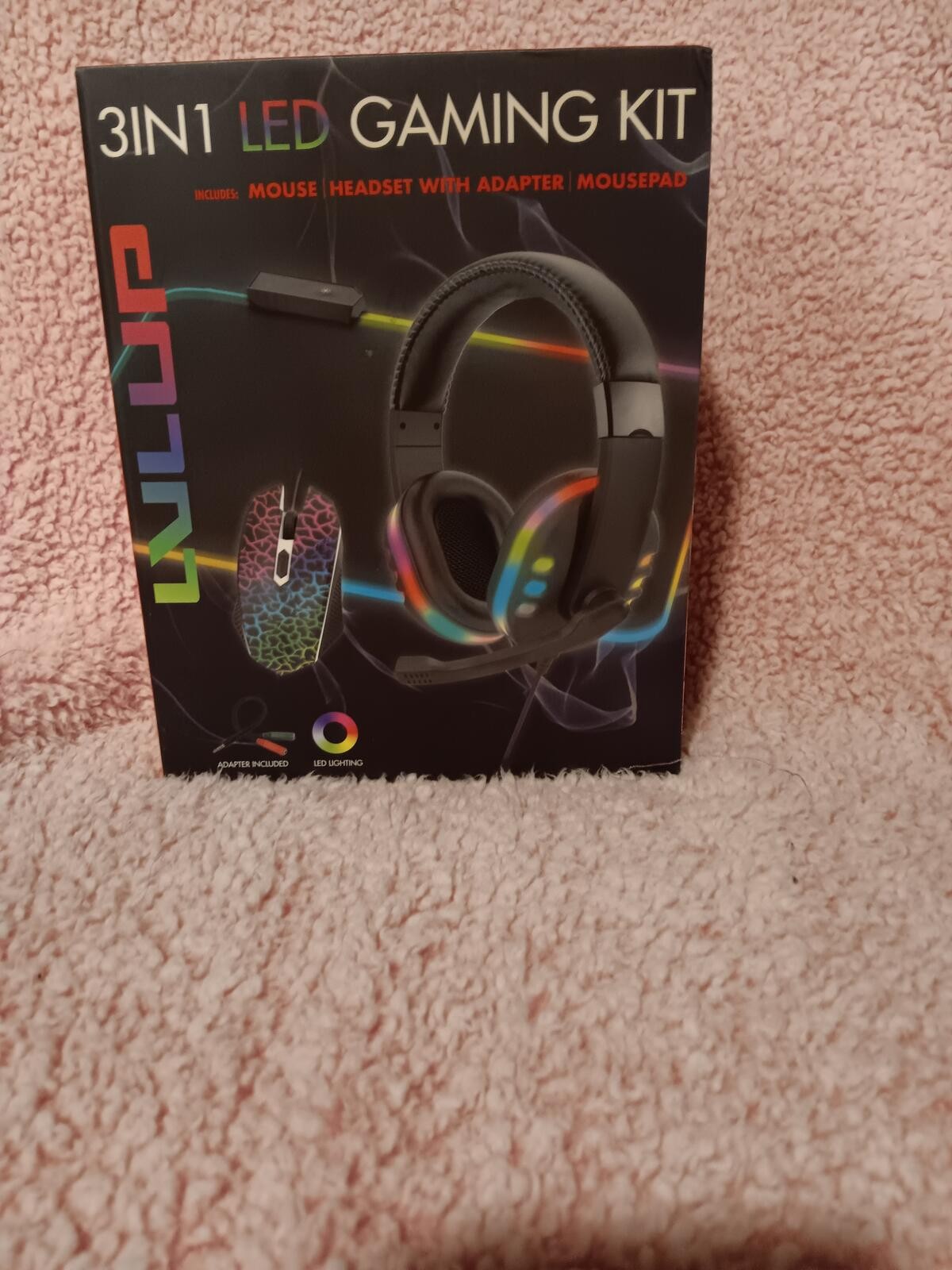 LVLUP 3-in-1 LED Gaming Kit Mouse Headset Mousepad