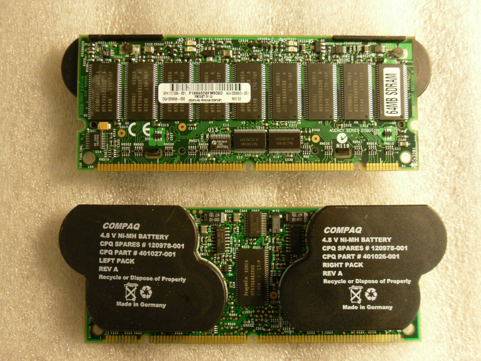 HP Compaq Proliant 171386-001 64MB SDRAM w/Battery DL360 DL380 DL385