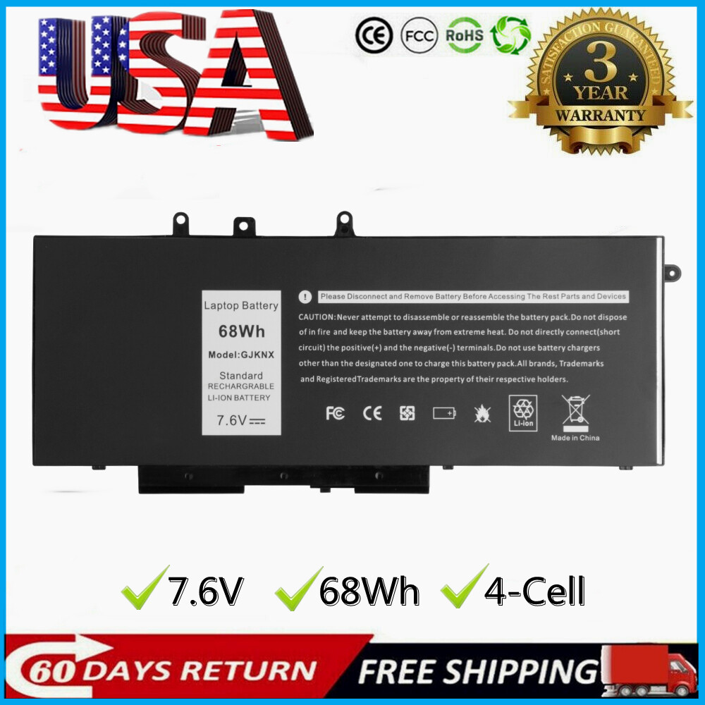 68Wh GJKNX GD1JP Battery for Dell Latitude 5480 5580 5490 5590 E5480 Series 7.6V