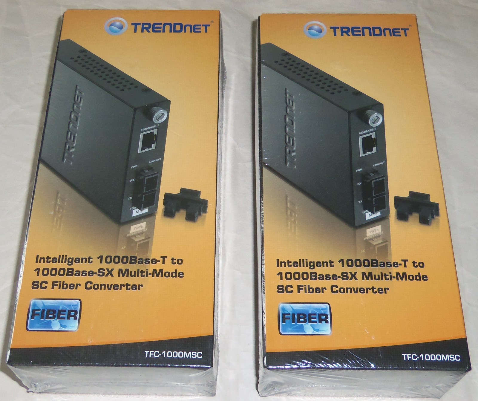 TRENDnet TFC-1000MSC 1000Base-T to 1000Base-SX MM SC Fiber Converter - Qty 2