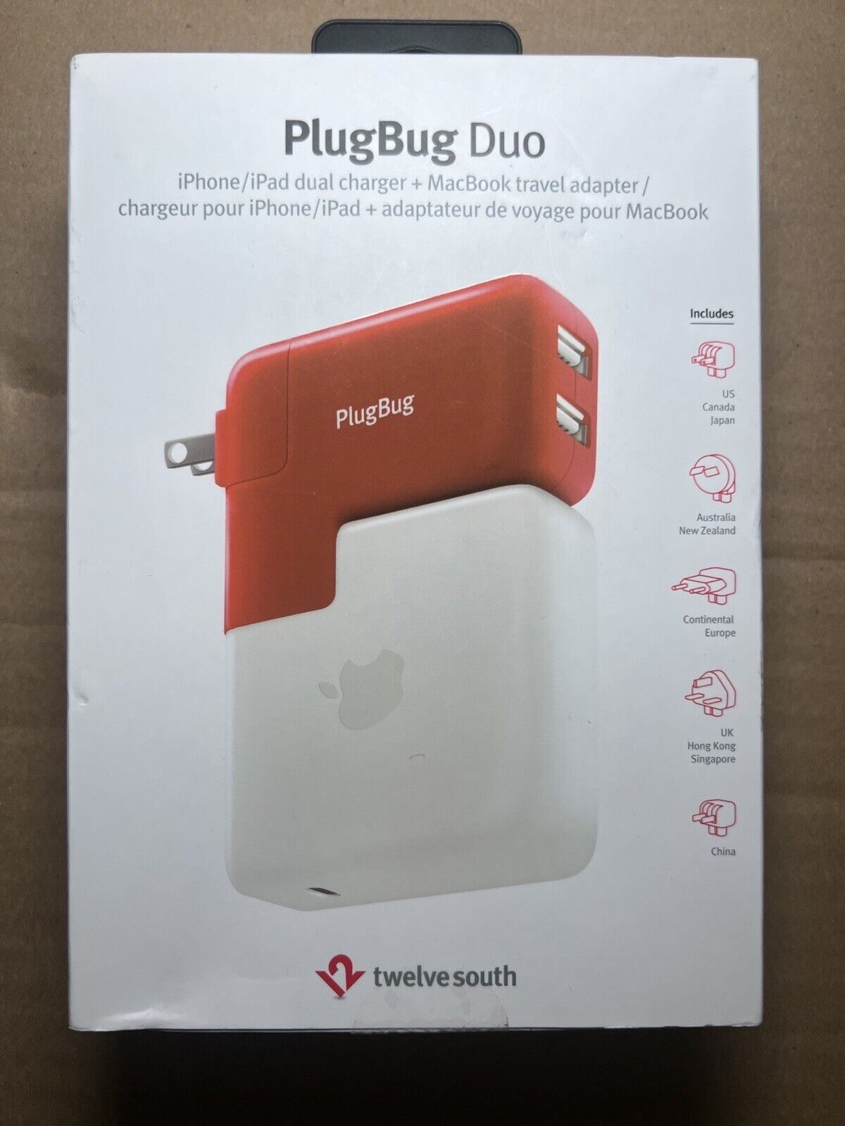 Twelve South PlugBug Duo Universal Travel Power Adapter Apple MacBook 12-1706