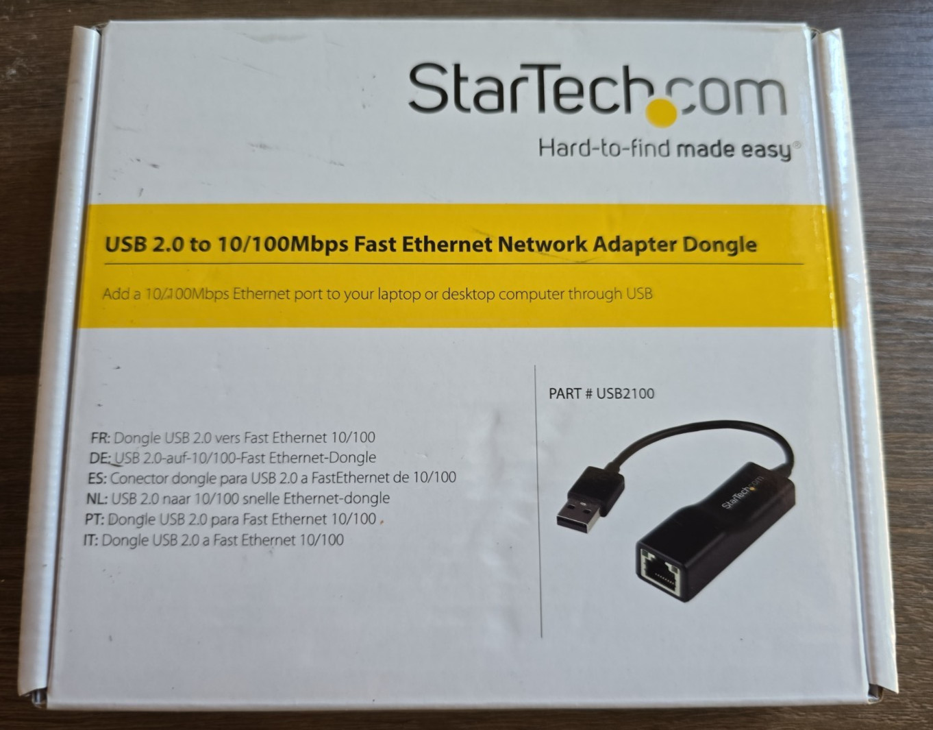 Startech USB2100 USB 3.0 to 10/100 Mbps Ethernet Network Adapter Dongle  2B