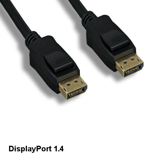 KNTK 3' DisplayPort 1.4 Cable 32AWG Male to Male Cord Latched 4K/8K HDR HDTV PC