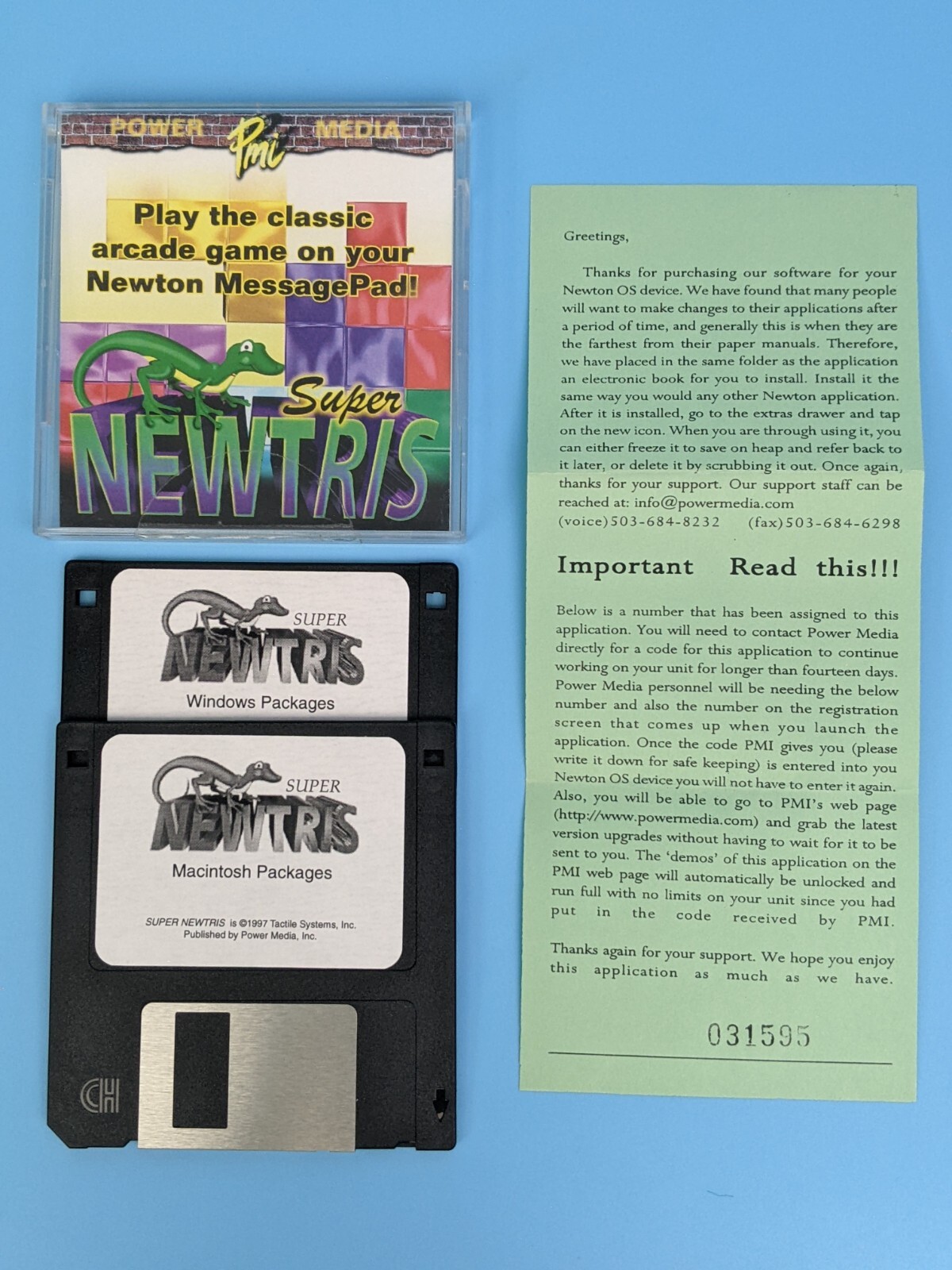 PMI Super Newtris: Vintage Game Software 1997 Apple Newton 2.0 ~ Extremely Rare