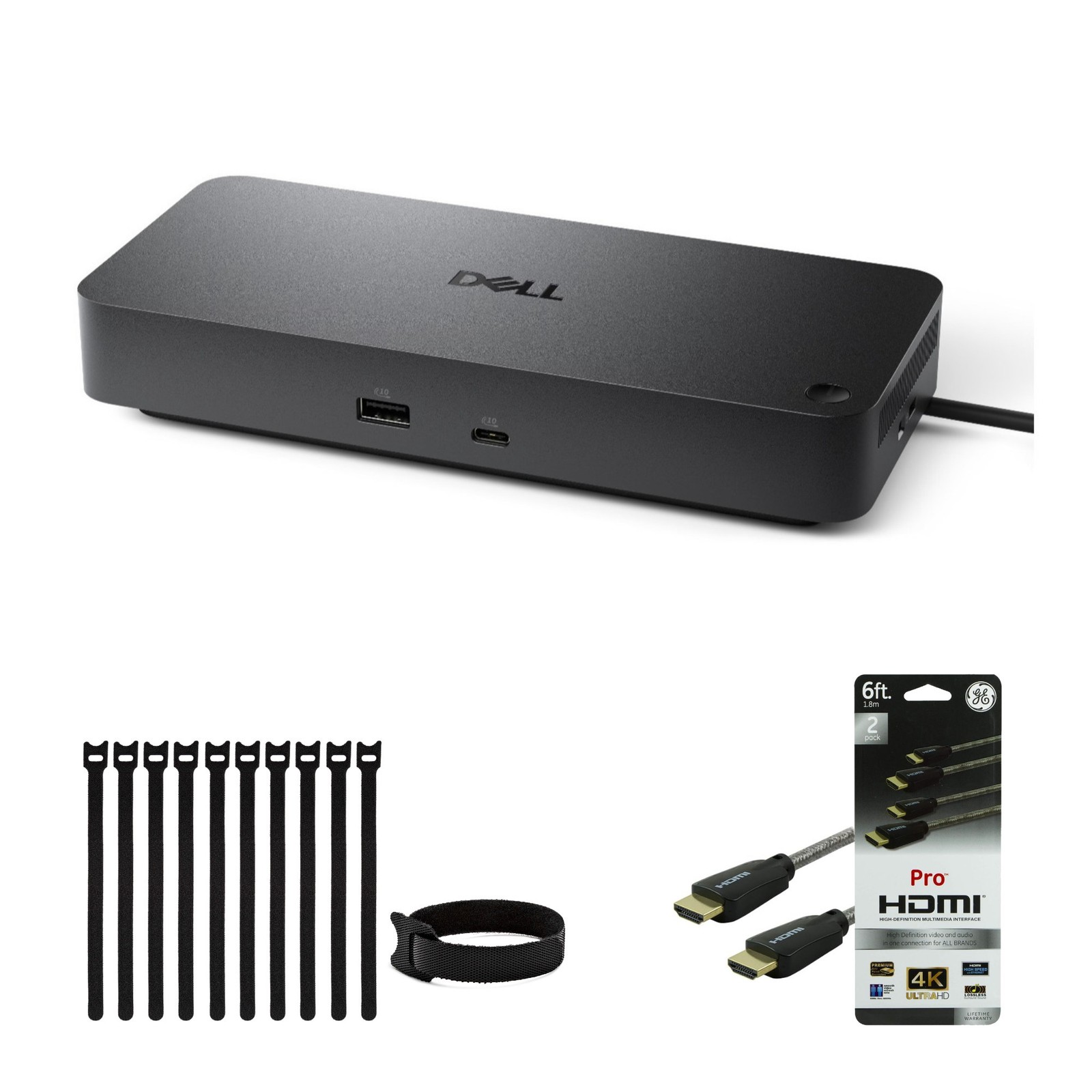 Dell WD25 Pro Dock Universal 100W USB-C Docking Station Bundle