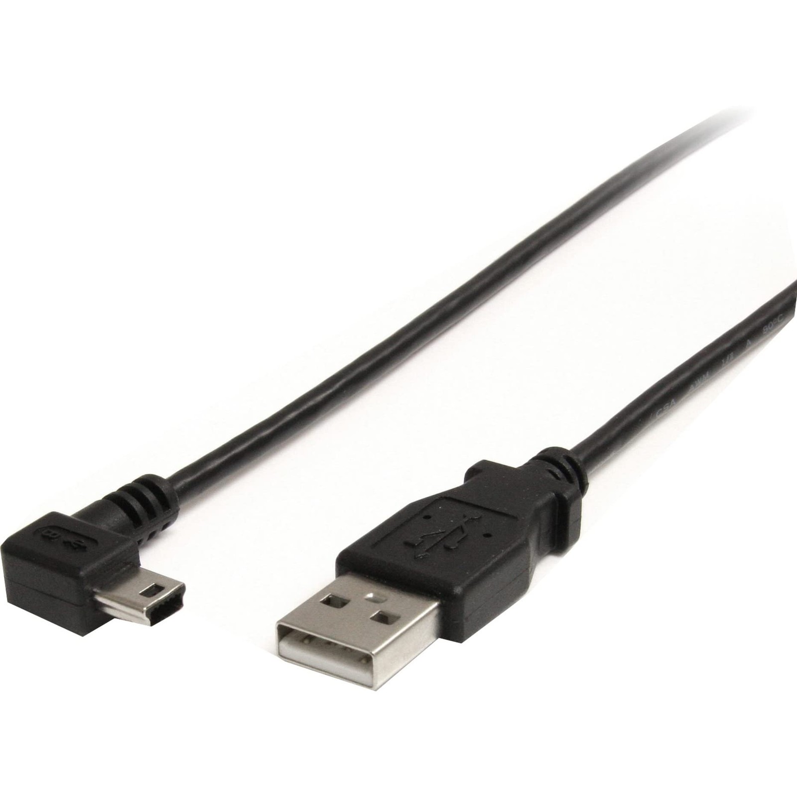 StarTech.com 3 ft. (0.9 m) Right Angle USB to Mini USB Cable - USB 2.0 A to Righ