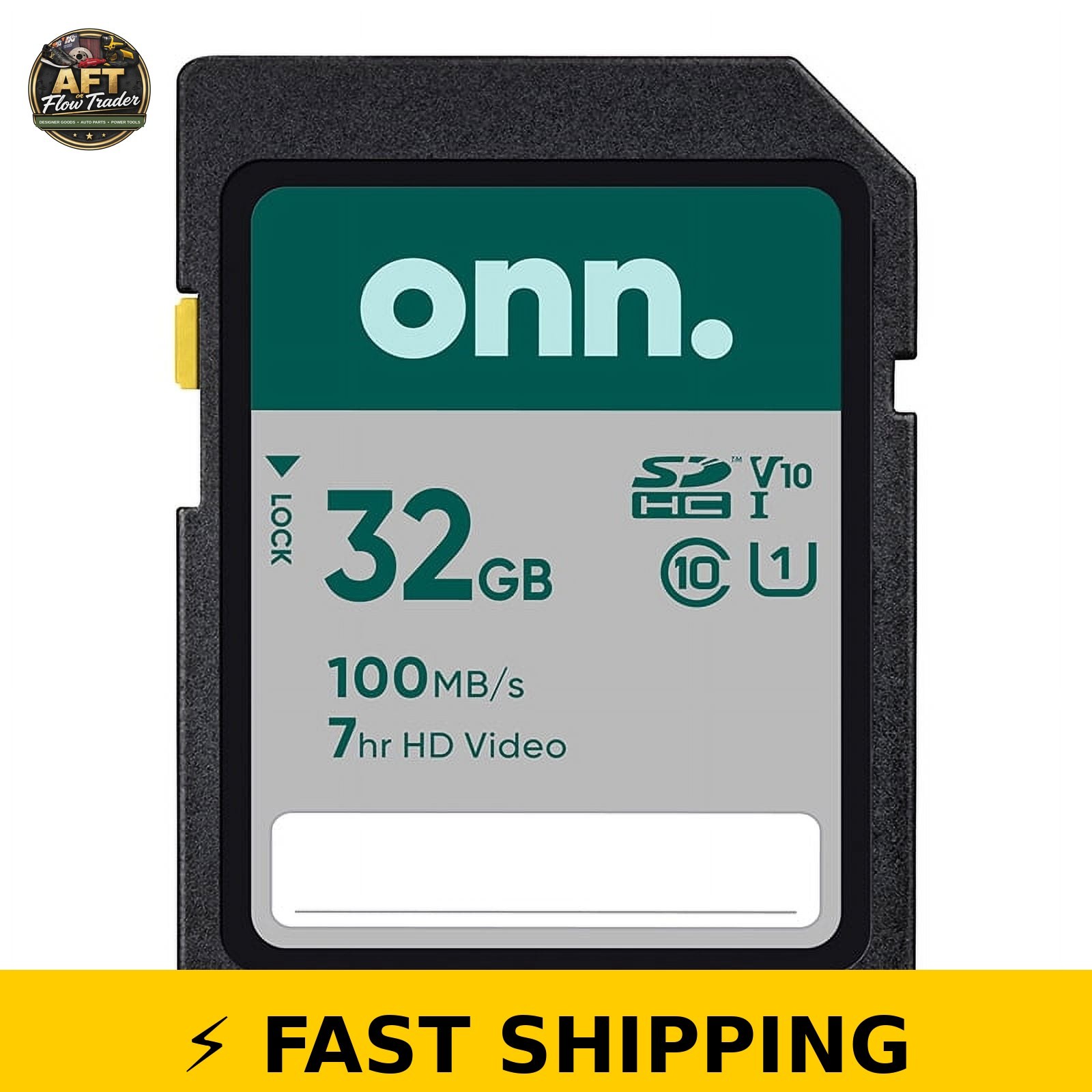 onn 32GB Class 10 U1 SDHC Flash Memory Card