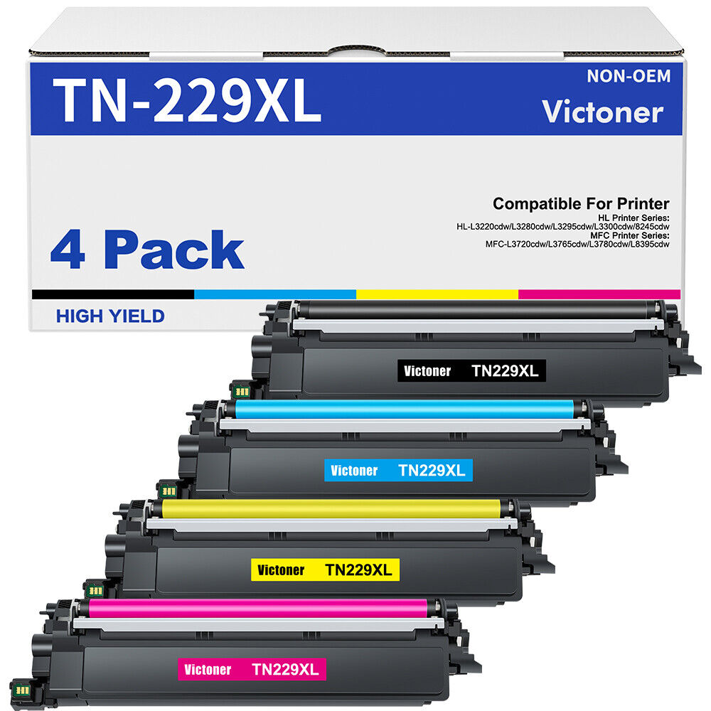 TN229 TN229XL BCMY Toner for Brother HL-L3295cdw HL-L3280cdw HL-L3220cdw Printer