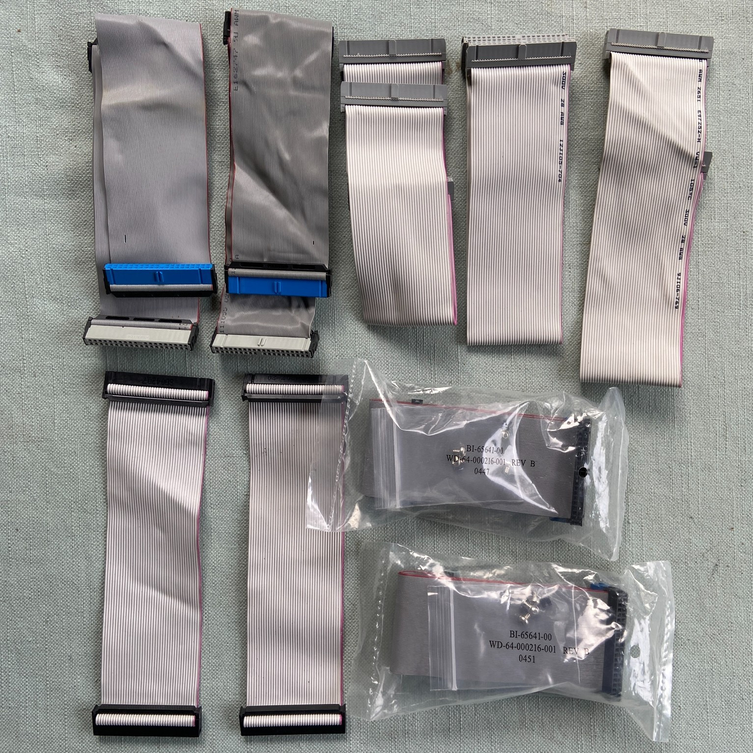 Vintage PC Computer Hard Drive HDD IDE Ribbon 39 Pin Cable Cables Lot