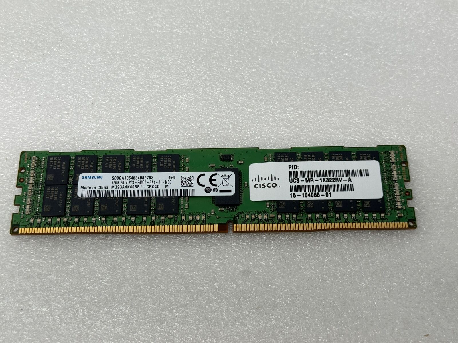 UCS-MR-1X322RV-A 15-104065-01 CISCO 32GB 2RX4 PC4-2400T-R MEMORY MODULE (1X32GB)