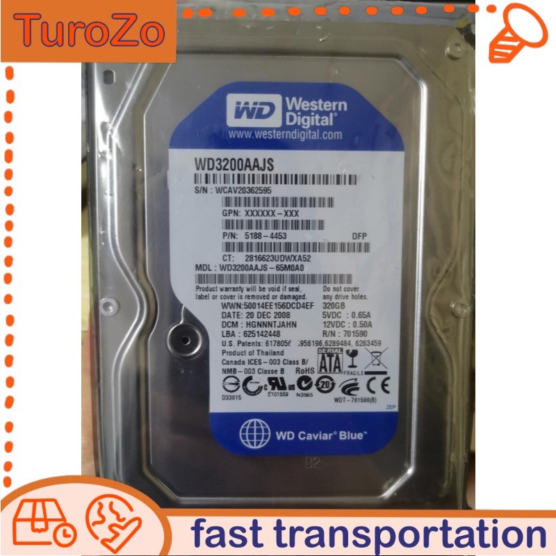 WD3200AAJS Original 320GB 7200RPM SATA 3.5" Desktop HDD Hard Disk Drive New