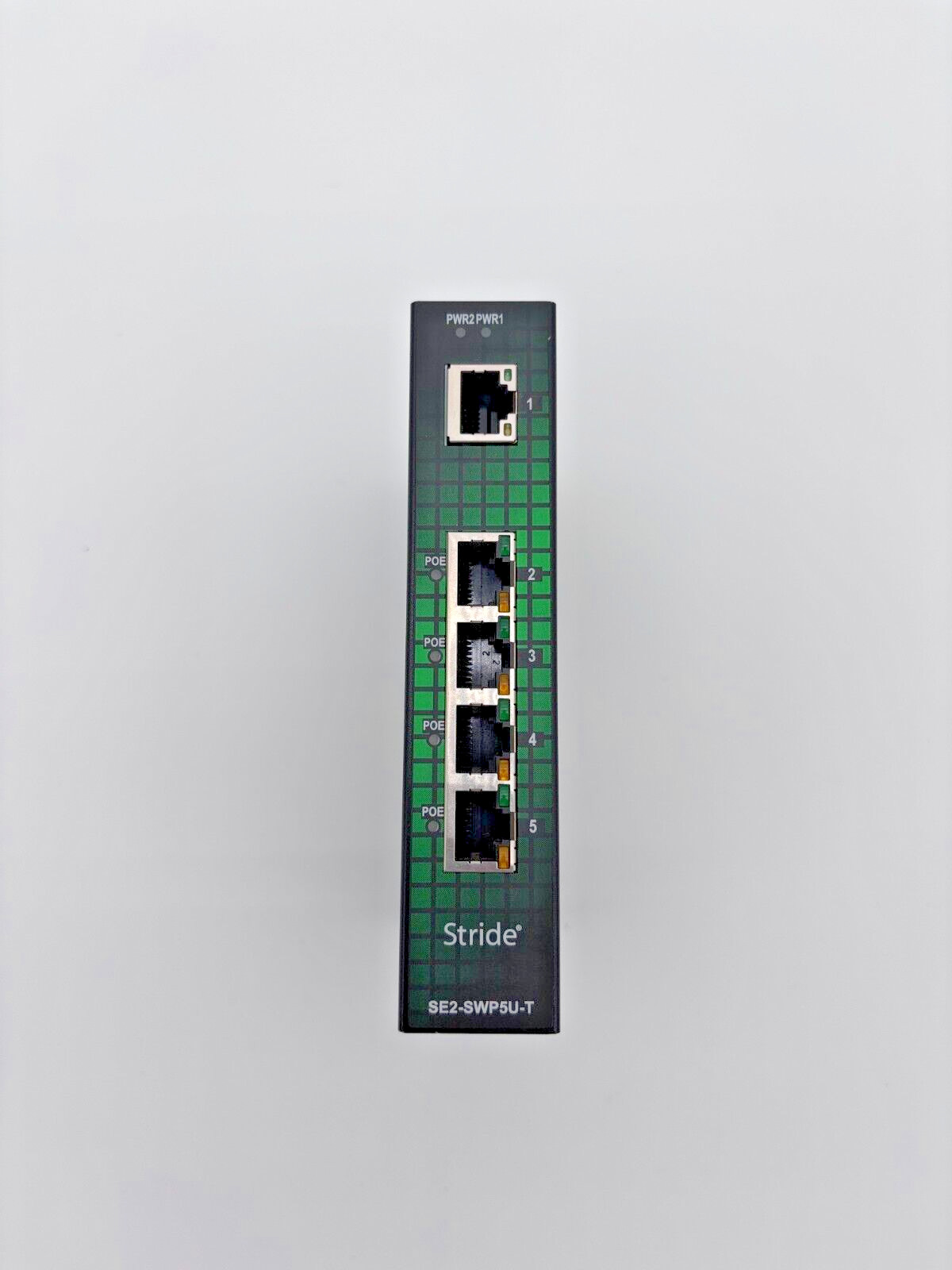Stride SE2-SWP5U-T, 5 Port Industrial Unmanaged Ethernet Switch.