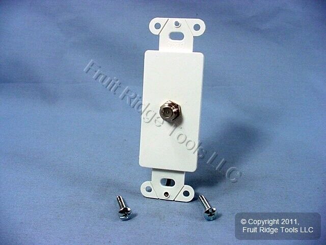Eagle Electric White Cable TV Jack Decorator Wallplate Insert 2162W