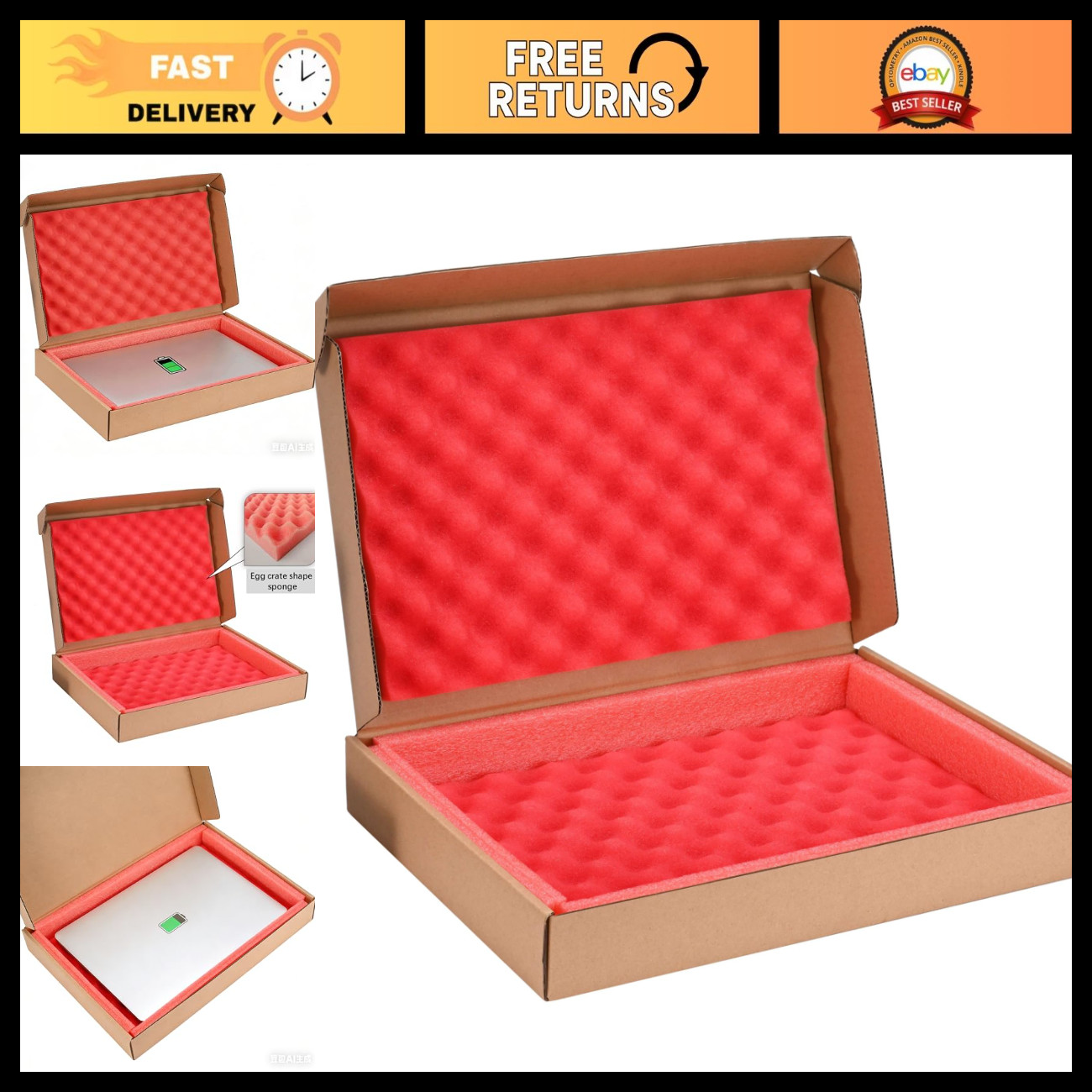 Laptop Shipping Box for Safe Storage & Transport of Laptops - Durable & Secure