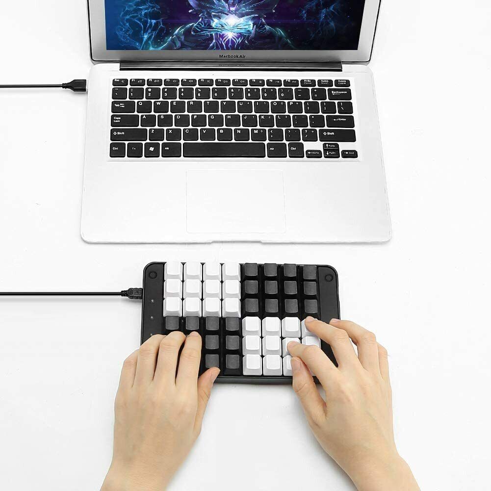 Koolertron One Handed Programmable Mechanical Keyboard with OEM Gateron 