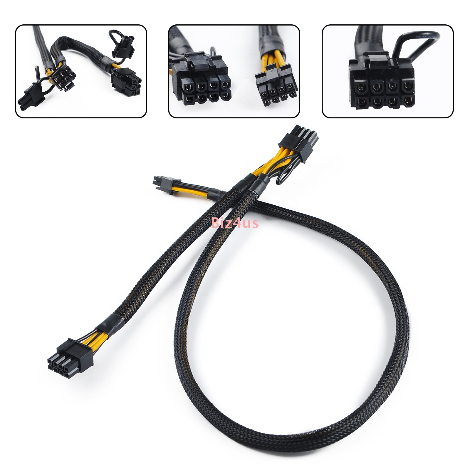Mini 8-Pin to 8+8-Pin GPU Power Cable for HP DL380 Gen10 G10 Plus G11, DL385 G10