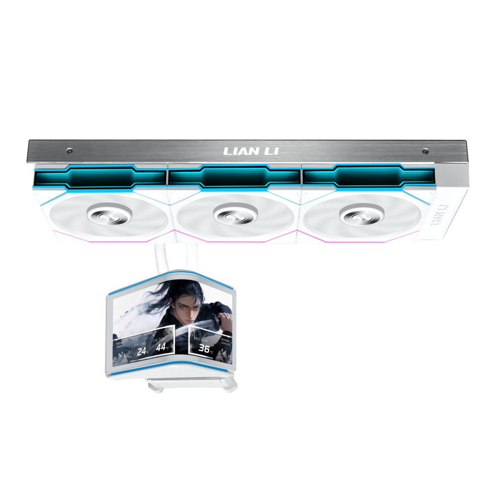 Lian Li Hydroshift II OLED Curved 360TL RGB Liquid CPU Cooler White HS2OLDC36TW