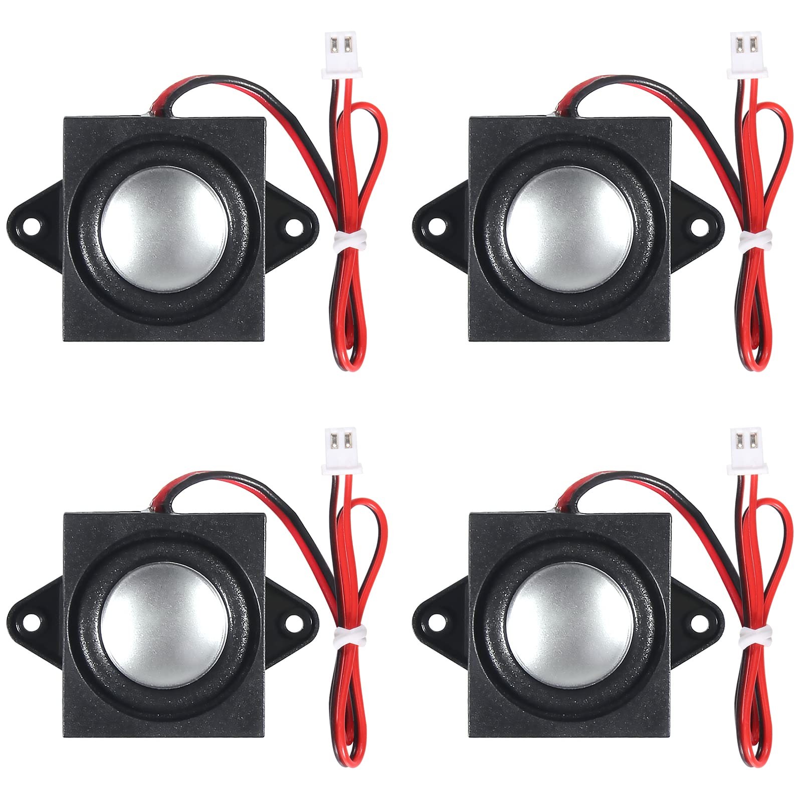 DWEII 4 PCS Speaker 3 Watt 8 Ohm Mini 3W 8Ohm-JST-PH2.0, 8Ohm-JST-PH2.0