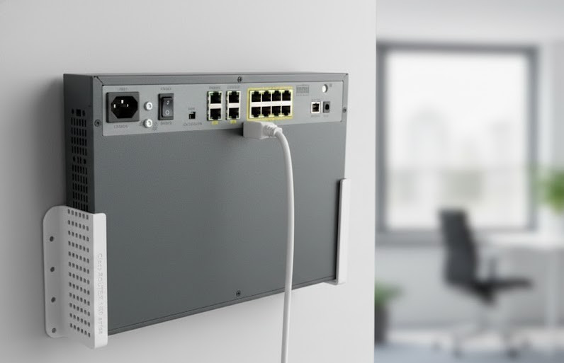 Cisco Router 1800 Series Wall Mount Bracket | Custom Space-Saving Vertical Stand