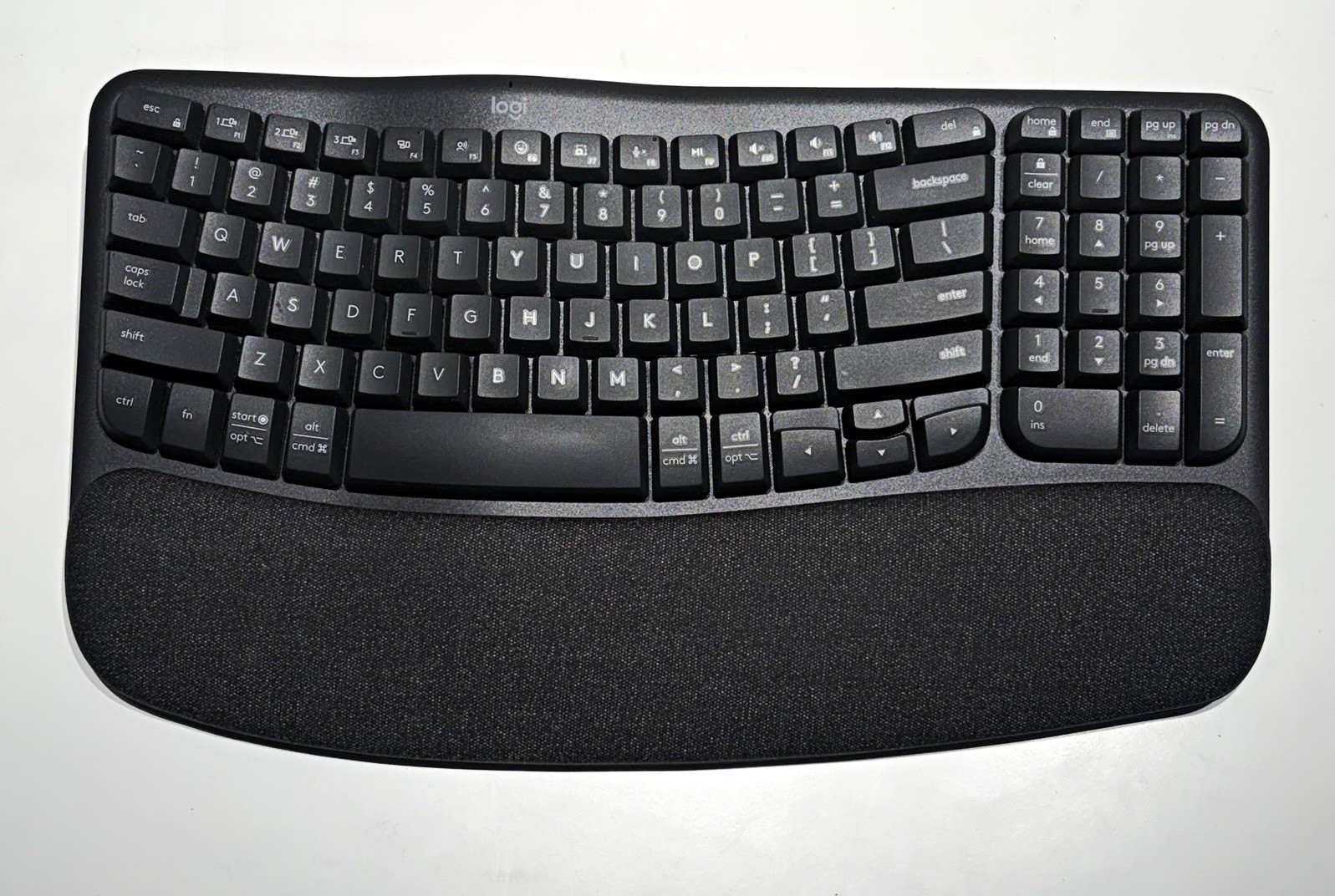 Logitech Wave Keys MK670 Combo Ergonomic Bluetooth Keyboard w/ Wrist Cushion