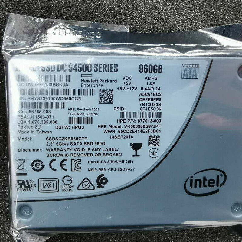 Intel 960GB S4500 DC Series ssd 2.5”SATIII Solid State Drive SSDSC2KB960G7P SSD