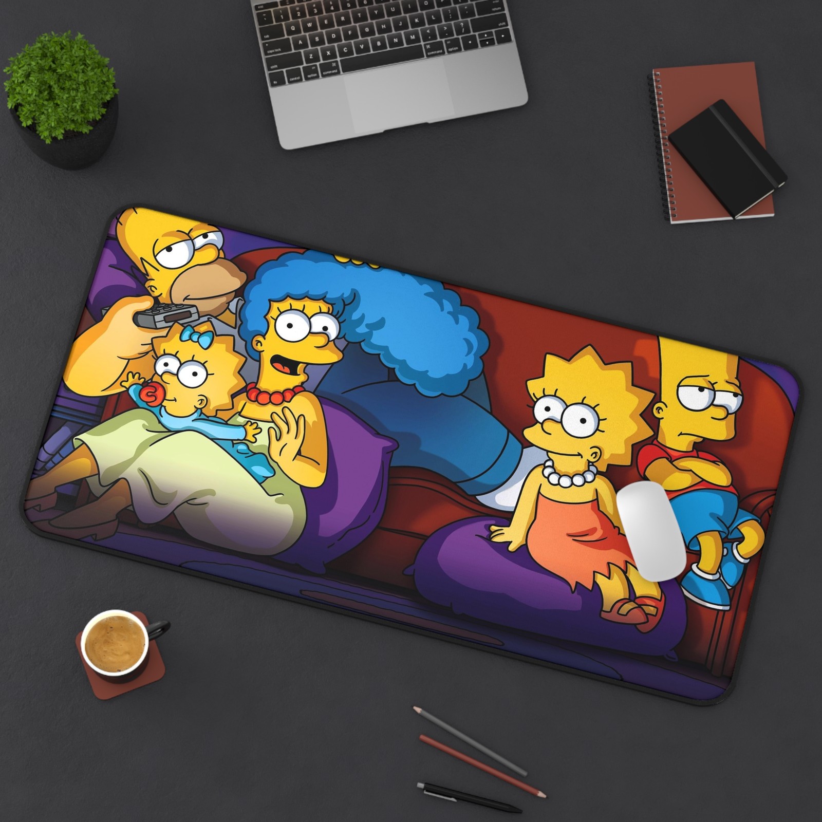 The Simpsons - On the Couch - Multiple Sizes - Desk Mat Mouse Pad