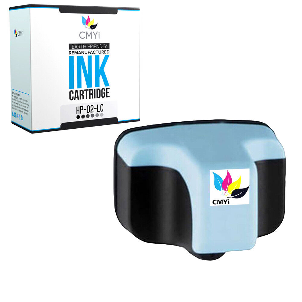 Replacement Ink Cartridges for HP 02 1PK Light Cyan Cartridge for Photosmart