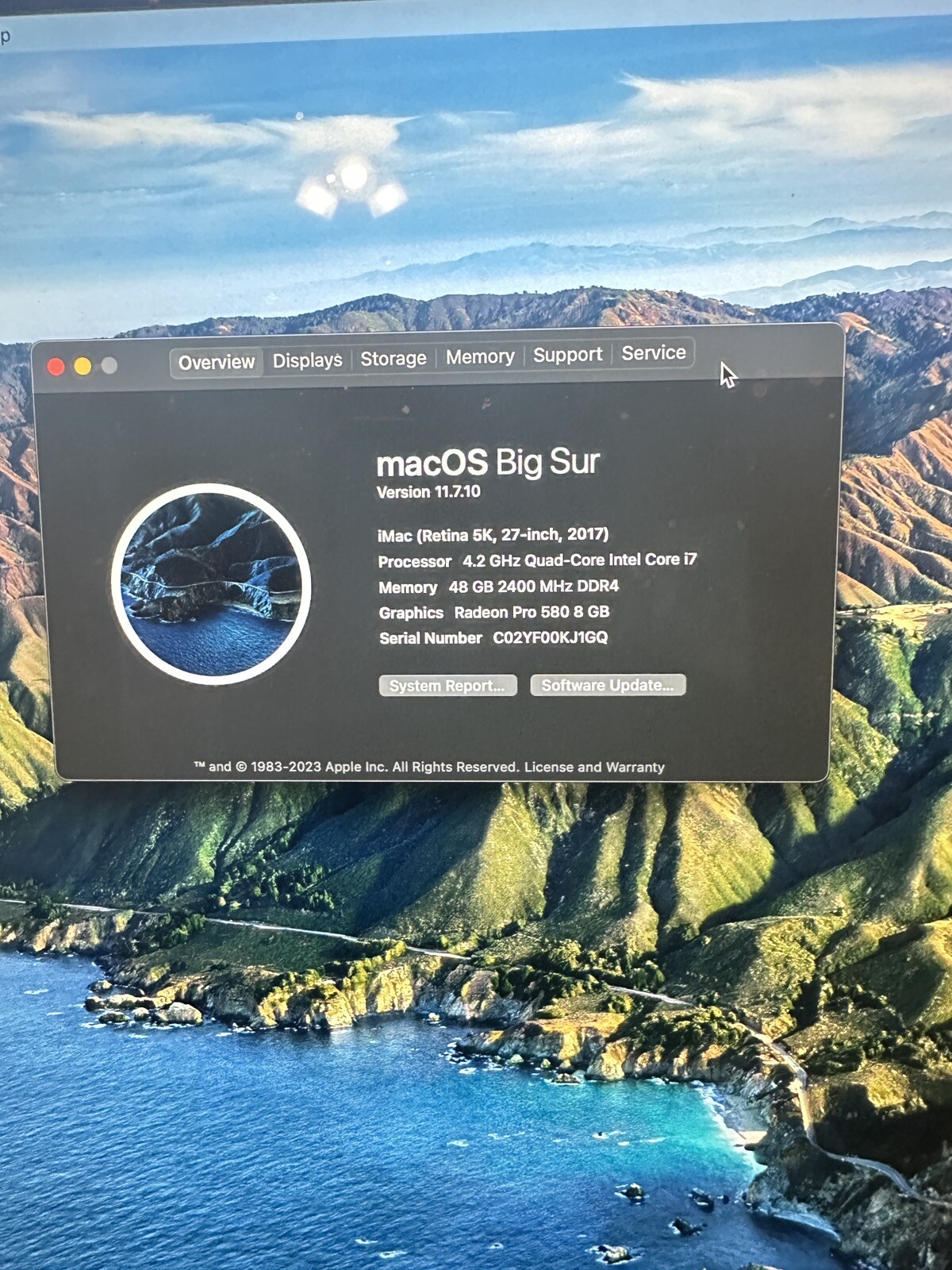 Apple iMac 27" 2017 (3TB HDD, Intel Core i7, 3.4 GHz, 48GB) Desktop