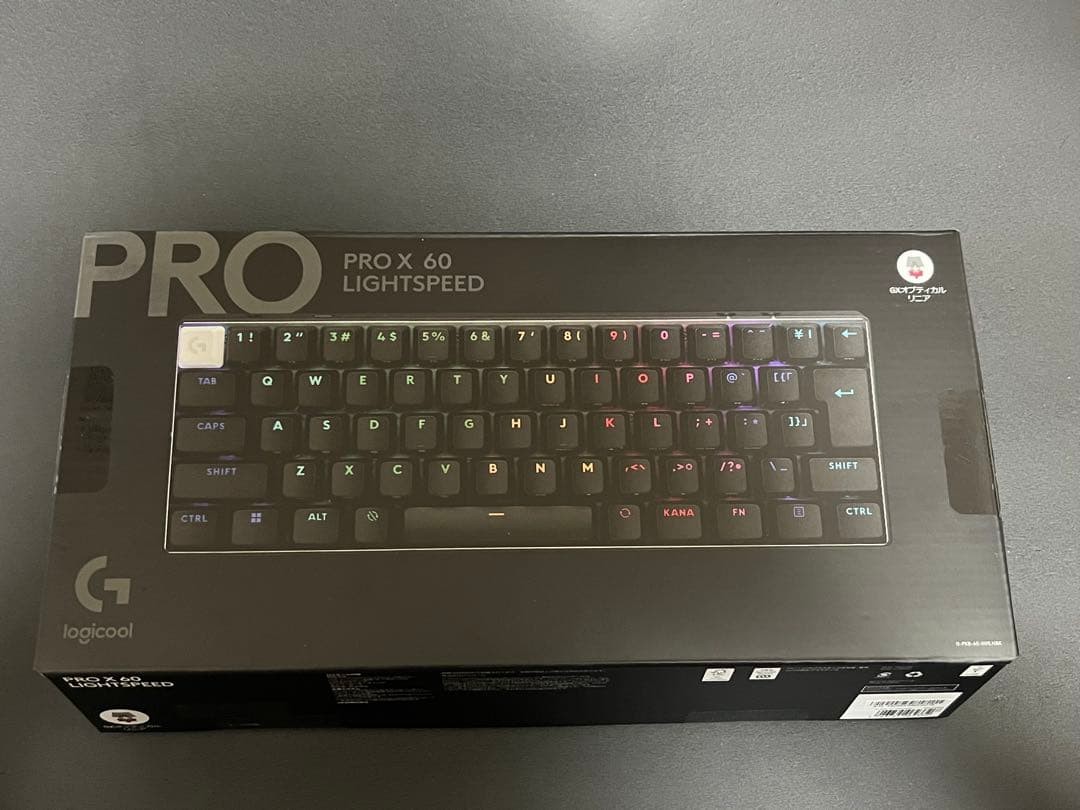Logicool Pro X 60 Lightspeed Wireless Keyboard Gx Optical Linear Black